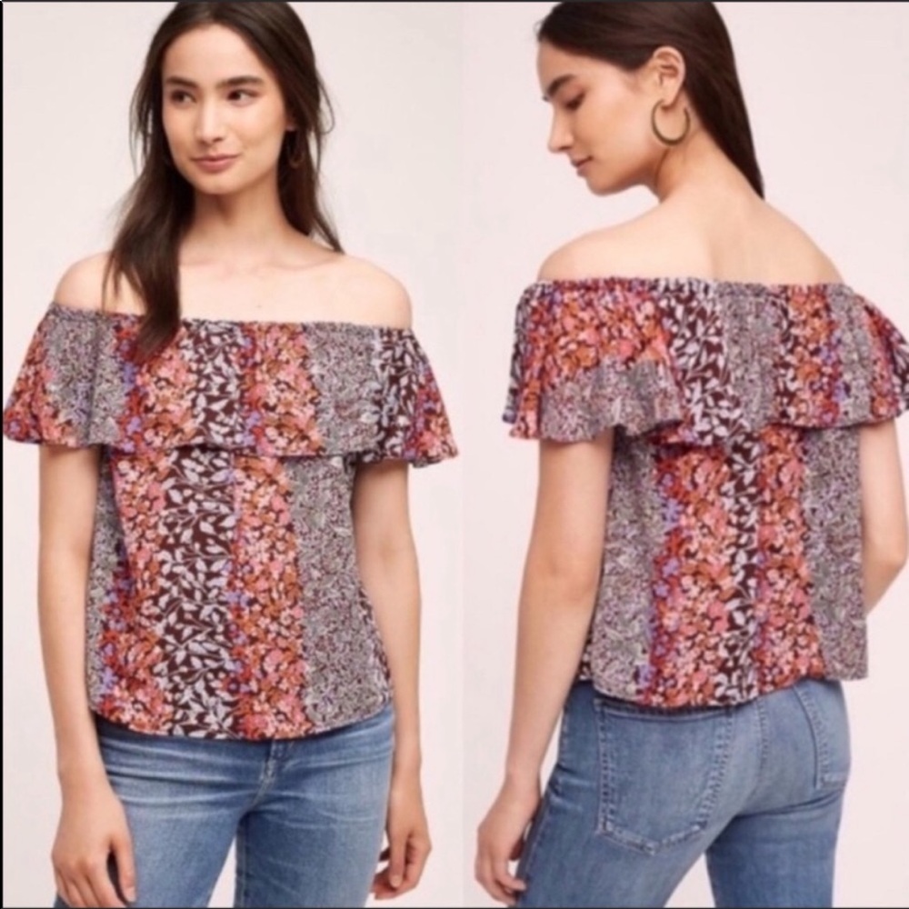 ANTHROPOLOGIE | Maeve Floral Off-Shoulder Vallita